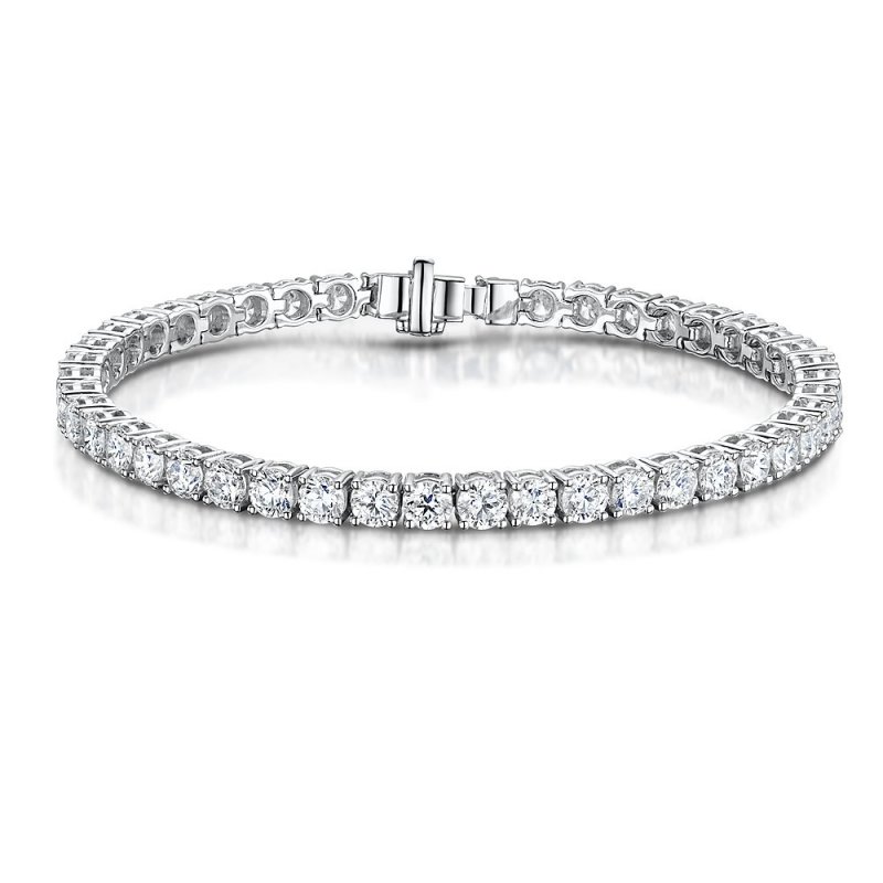 Ecommerce platform - 1.00Ct Rub Over Set Tennis Bracelet with Diamonds i...